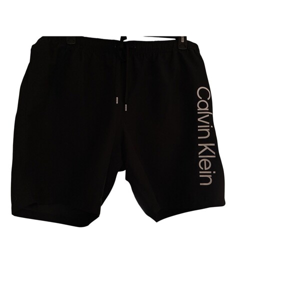 CALVIN KLEIN Mens Black Quick Dry Swim Shorts Pockets UPF 40+ Sz XXL (2XL) New - Picture 2 of 11